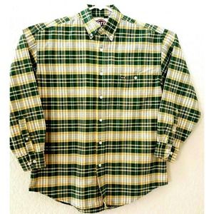 Men's Plaid Cowboy Western Long Sleeve Shirt